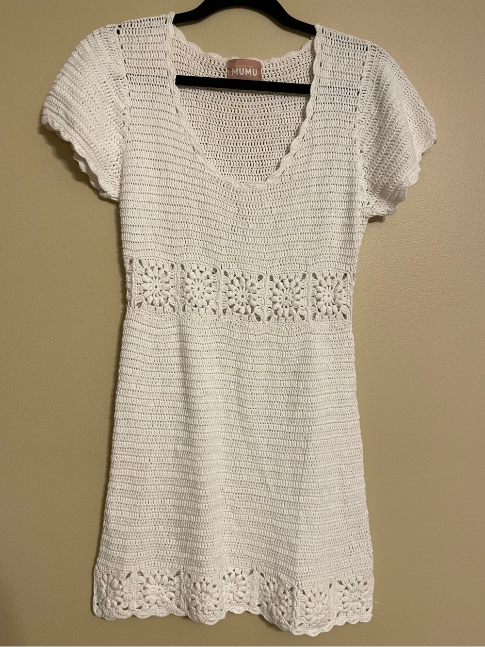 Show Me Your Mumu Destination Crochet Mini Dress Size small